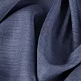 Zasłona szyta na flexach granatowa z miękkiej tkaniny o naturalnym splocie w stylu ekologicznym