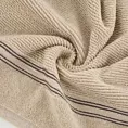 Ręcznik kąpielowy 70x140 cm bawełniany kolor beżowy z błyszczącą bordiurą 530 g/m2 FILON Eurofirany
