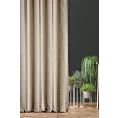 Zasłona szyta na taśmie fala złota z szenilowej tkaniny w klasyczne pionowe pasy przetykane błyszczącą nicią