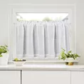 Zazdrostka biała z etaminy zdobione szeroką koronką, styl rustykalny 150x60 cm tunel LISA Eurofirany