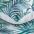 Pościel 160x200 cm z mikrowłókna kolor turkusowy, biały z nadrukiem egzotycznych liści PALMS Design 91 Eurofirany