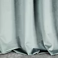 Zasłona szyta na flexach AGNES morska z miękkiej półmatowej tkaniny welwetowej