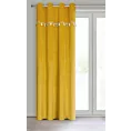 Zasłona musztardowa z aplikacją w słoniki z welwetowej tkaniny 140x250 cm przelotka KIDS Eurofirany