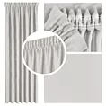 Zasłona jasnoszara z tkaniny welurowej 420x260 cm taśma - Dora Eurofirany