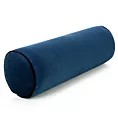 Poduszka dekoracyjna wałek 45 x 15 cm welwetowa granatowa zdobiony kontrastującą lamówką GAJA Eurofirany
