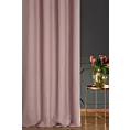 Zasłona szyta na taśmie 5 cm pudrowo różowa z miękkiej, matowej tkaniny w stylu eko o naturalnym splocie