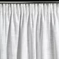 Zasłona biało, srebrna z dodatkiem lnu i błyszczącym akcentami 140x270 cm taśma ROSI Eurofirany
