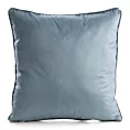 Poszewka na poduszkę 45x45 cm welwetowa niebiesko, różowa z portretem kobiety VELVET 210 Eurofirany