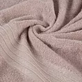 Ręcznik do rąk 30x50 cm bawełniany kolor pudrowy róż zdobiony paseczkami 500 g/m2 LILA Eurofirany