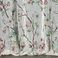 Tkanina firanowa matowa etamina z nadrukiem kwitnących gałązek jabłoni,Eurofirany