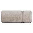 Ręcznik kąpielowy 50x90 cm bawełniany kolor beżowy 0 twist zdobiony paseczkami 550 g/m2 MOLLY Eurofirany