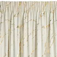 Zasłona kremowo, złocista zdobiona błyszczącym marmurkiem z welwetu, złote przelotki 140x270 cm taśma MOLLY Eurofirany