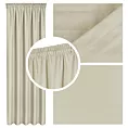 Zasłona jasnobeżowa z tkaniny welurowej 420x260 cm tunel Dora Eurofirany