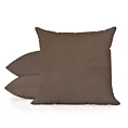 Poszewka szyta DORA - HIT ciemnobrązowa z miękkiej tkaniny o welurowej strukturze