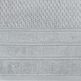 Ręcznik kąpielowy 50x90 cm bawełniany kolor srebrny z ozdobną bordiurą w paseczki 500 g/m2 ADORE Eurofirany