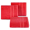 Ręcznik kąpielowy 50x90 cm bawełniany kolor czerwony z ozdobną bordiurą 500 g/m2 MILO Eurofirany