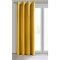 Zasłona musztardowa z tkaniny welwetowej 140x250 cm przelotka ROSA Design 91 Eurofirany