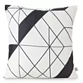 Poszewka na poduszkę 40x40 cm z mikrofibry z nadrukiem geometrycznym beżowo, czarna GEO 01 DESIGN 91 Eurofirany