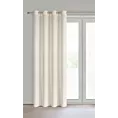 Zasłona kremowej z matowej tkaniny z widocznym naturalnym splotem 140x250 cm przelotka - ADELINA Eurofirany