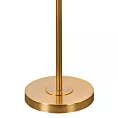 Lampa stojąca do salonu czarno, złota KAJA na podstawie łączącej szkło i metal z welwetowym abażurem Eurofirany
