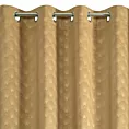 Zasłona musztardowa z wytłaczanego welwetu 140x250 cm przelotka JULIA Eurofirany