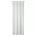 Zasłona kremowa zdobiona pomponami z szyfonu 135x250 przelotka AURELIA Eva Minge Eurofirany