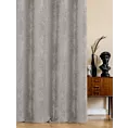 Zasłona szyta na taśmie fala popielata z miękkiej w dotyku tkaniny szenilowej