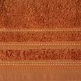 Ręcznik kąpielowy 50x90 cm bawełniany kolor pomarańczowy z ozdobnym stębnowaniem 500 g/m2 POLA Eurofirany
