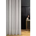 Firana szyta na flexach naturalna z matowej cienkiej etaminy, wykończona obciążnikiem