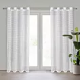 Firana biała z siateczki niewymagająca prasowania 140x250 cm przelotka CARMEN Eurofirany