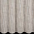 Firana szyta na tunelu kremowo beżowa siatka w stylu eko z efektem melanżu wykończona obciążnikiem