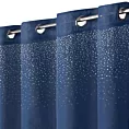 Dekoracja okienna granatowa zdobiona aplikacją z drobnych kryształków 140x250 cm przelotka AMADIE Eurofirany