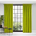 Zasłona oliwkowa z gładkiego welwetu 140x300 cm taśma PIERRE Eurofirany
