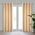 Zasłona ciemnokremowa z matowej gładkiej tkaniny 140x250 cm przelotka RITA Eurofirany