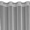 Firana srebrna z tkaniny w prążki przeplatane błyszczącą nicią 140x250 cm przelotka NOELIA Eurofirany