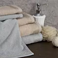 Ręcznik kąpielowy 50x90 cm bawełniany kolor srebrny z ozdobną bordiurą 400 g/m2 MELANIE Eurofirany