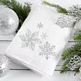 Ręcznik kąpielowy świąteczny 70x140 cm bawełniany kolor biały 450 g/m2 SANTA Eurofirany