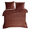Pościel 220x200 cm z makosatyny bawełnianej kolor marsala Eva Minge Eurofirany