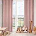 Zasłona różowa w motylki 140x250 cm przelotka WENDY Eurofirany
