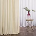 Zasłona szyta na flexach DORA - HIT kremowa z miękkiej tkaniny o welurowej strukturze