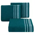 Ręcznik kąpielowy 50x90 cm bawełniany kolor ciemnoturkusowy z ozdobną bordiurą 500 g/m2 MERY Eurofirany