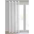 Firana biała o strukturze drobnej siatki 140x250 cm przelotka NERI Eurofirany
