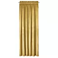 Zasłona musztardowa z gładkiego welwetu 140x300 cm taśma PIERRE Eurofirany
