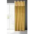 Zasłona miodowa ze złotym wzorem z błyszczącego welwetu 140x250 przelotka ELEN Eurofirany