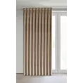 Zasłona ciemnobeżowa z welwetowej tkaniny 125x270 cm system flex - MELANIE Eurofirany