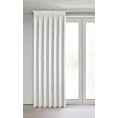 Zasłona biała z welwetowej tkaniny 80x270 cm system flex - MELANIE Eurofirany
