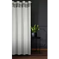 Zasłona biało, srebrna z welwetu zdobiona cekinami 140x250 cm przelotka JASPER Eurofirany