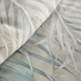 Pościel 220x200 cm z satyny bawełnianej kolor biały, niebieski z motywem botanicznym Eurofirany Premium