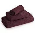 Ręcznik kąpielowy 50x90 cm bawełniany kolor bordowy o ryżowej strukturze z welwetową bordiurą 500 g/m2 LOREN Eurofirany