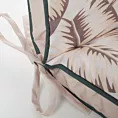 Poduszka na krzesło 42 x 92 x 4 cm wodoodporna kremowo, zielona zdobione motywem egzotycznych liści GARDEN Eurofirany
